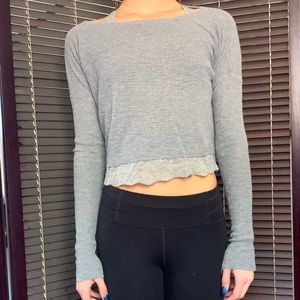 Grey Hollister crop top
